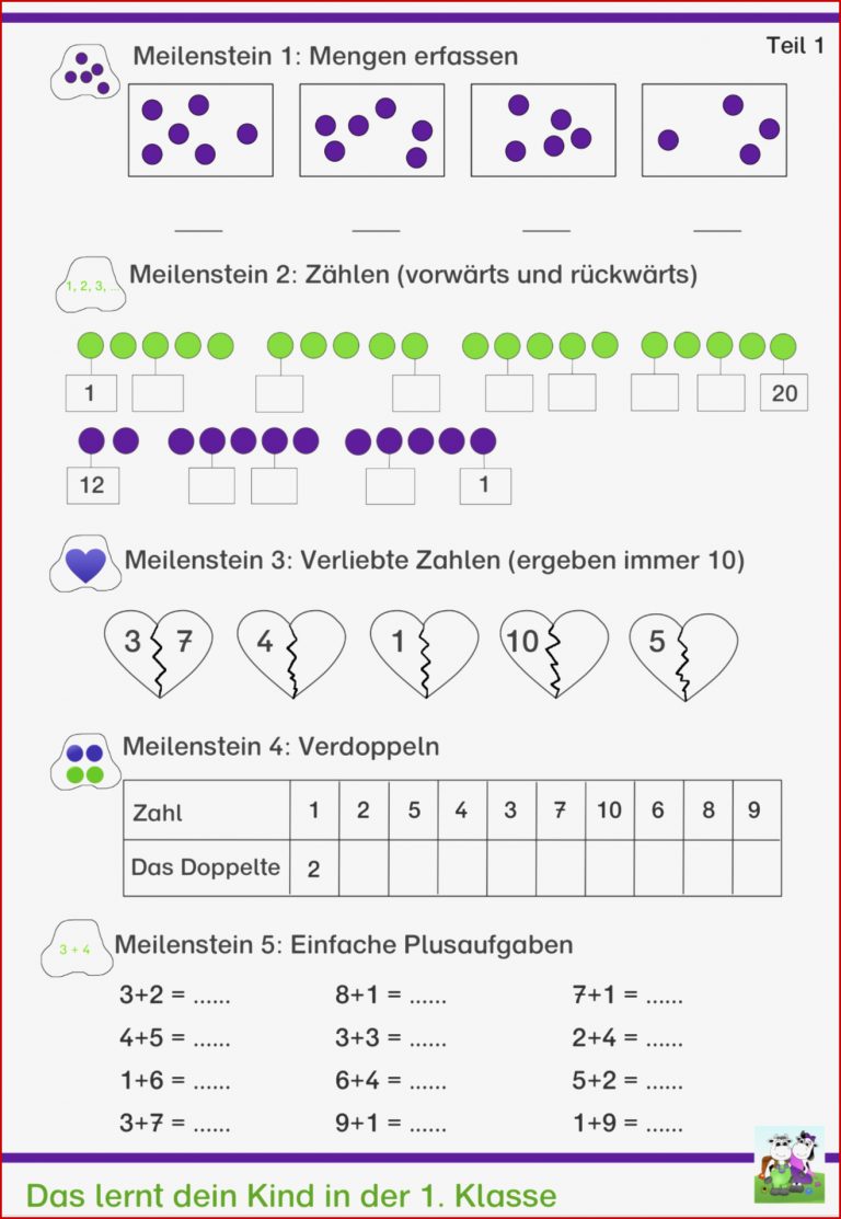 1 Klasse Mathe Arbeitsblätter Kostenlos Ideen Arbeitsblätter