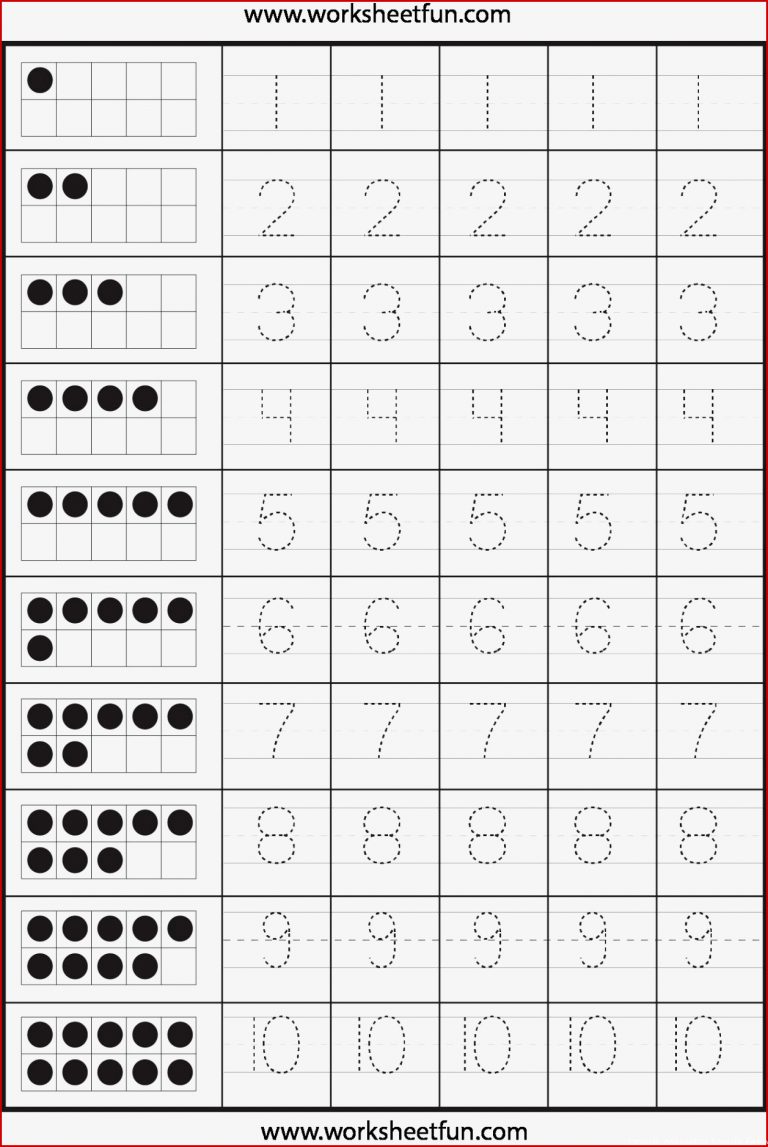 10 Arbeitsblätter zum Verfolgen von Zahlen und Buchstaben