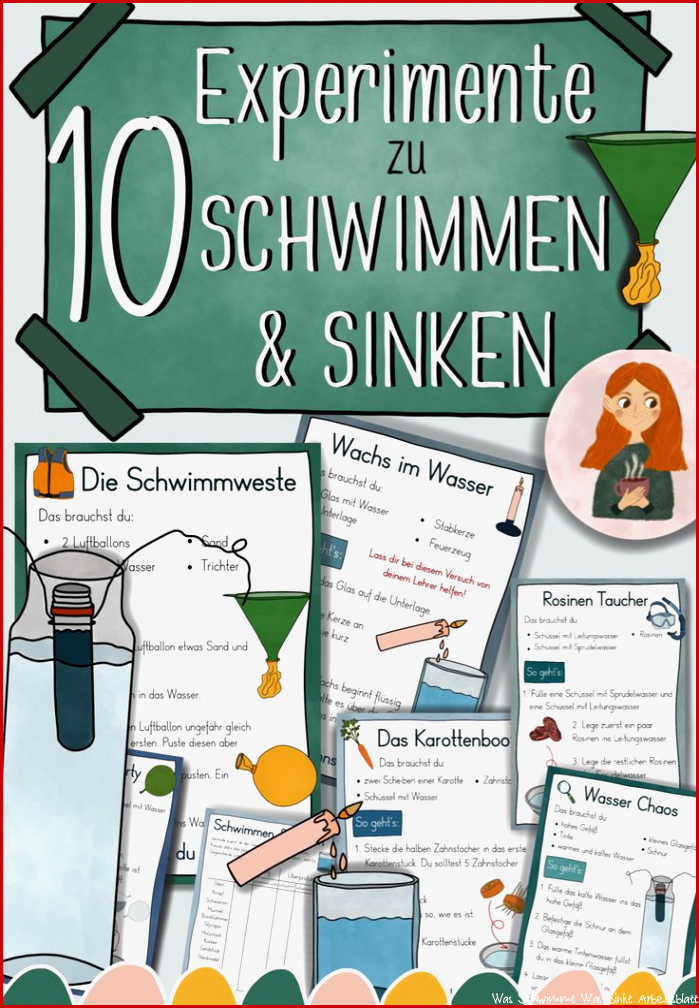 10 Experimente zu Schwimmen und Sinken Anleitungen