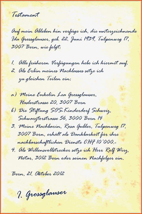 10 Vorlage Testament Alleinerbe Sampletemplatex1234