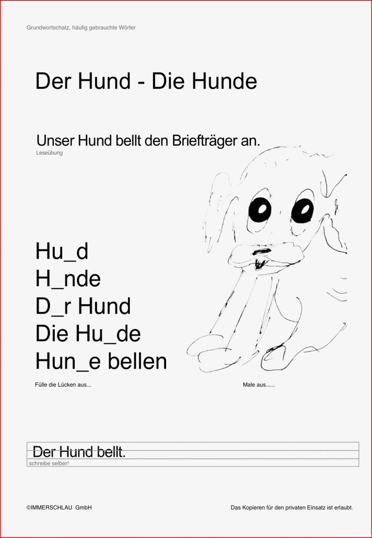 11 Arbeitsblätter Zum Basiswortschatz Deutsch In Hamburg