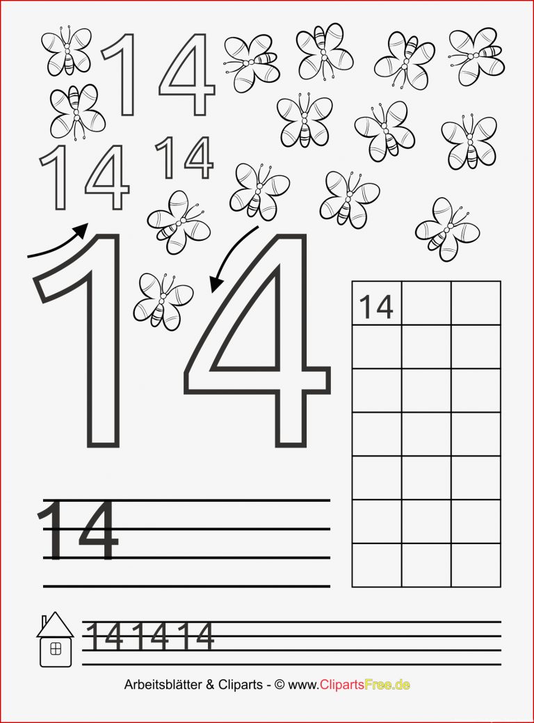 Kostenlosen 14 Zahlen lernen im Kindergarten 14 Zahlen lernen im Kindergarten