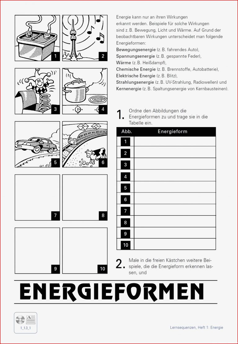 15 Arbeitskraft Energie Arbeitsblatt