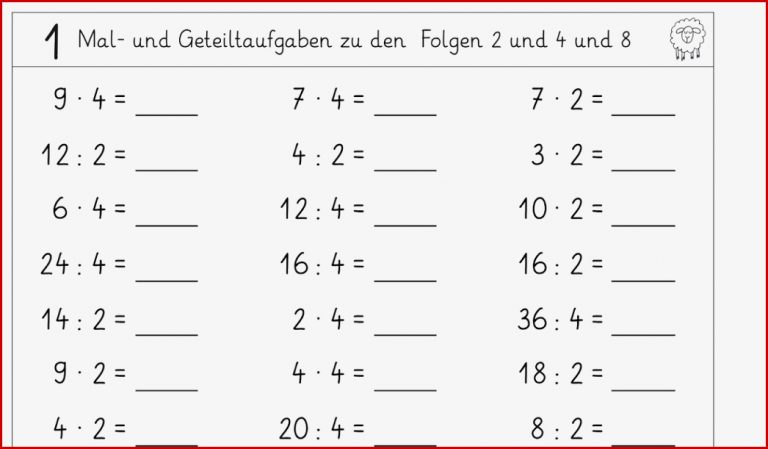 1x1 Divi Ren Arbeitsblatt Einmaleins Üben