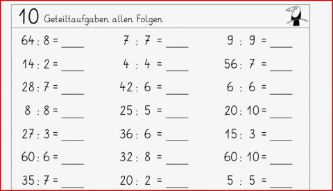 1x1 Divi Ren Arbeitsblatt Schulmaterial