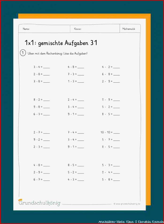 1x1 Gemischte Aufgaben