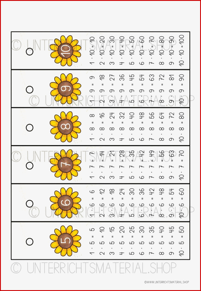 1x1 Zum Ausdrucken 2 Klasse Mathematik Einmaleins