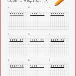 2 X Übungsblatt Schriftliche Multiplikation Mit