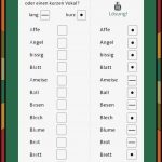 20 Abs Zum thema Langer Vokal & Kurzer Vokal Mit Lösungen