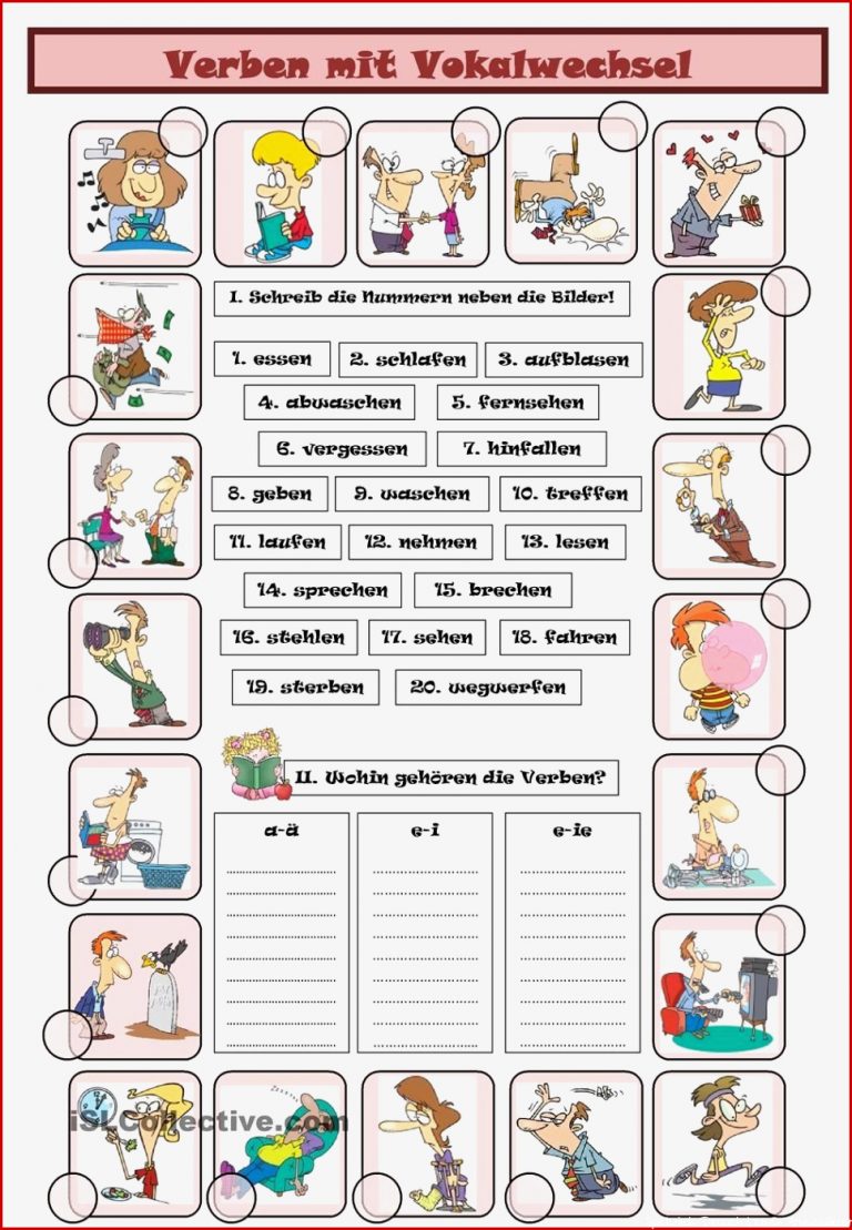 20 Deutsch Lernen Arbeitsblätter Mit Lösungen