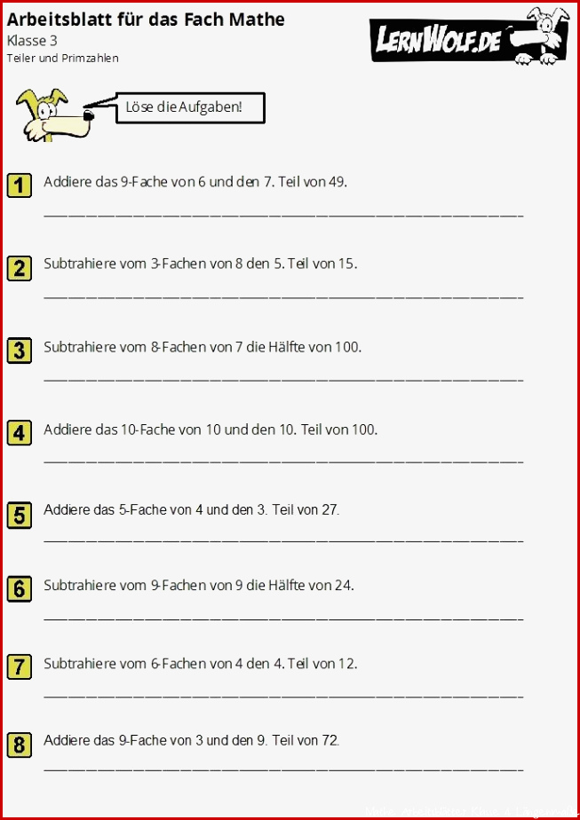 20 Mathematik 5 Klasse übungen Zum Ausdrucken