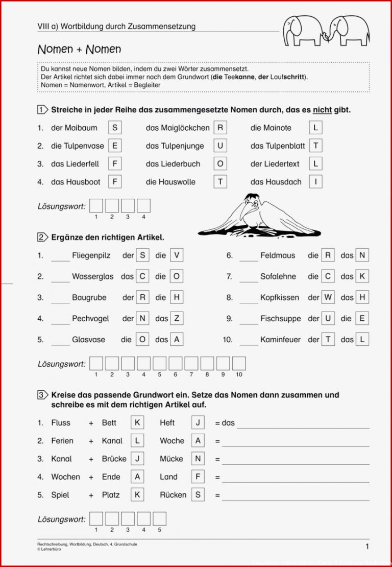 27 Deutsch Arbeitsblätter Klasse 6 Zum Ausdrucken