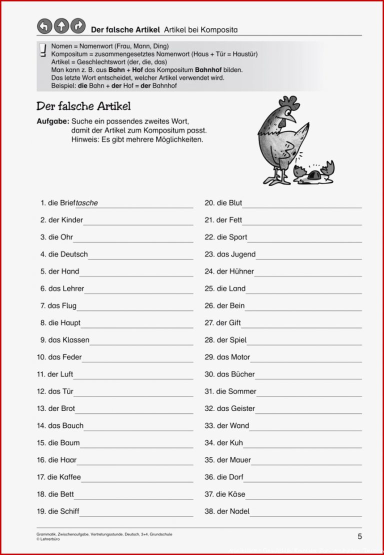 27 Deutsch Grammatik Arbeitsblätter Zum Ausdrucken