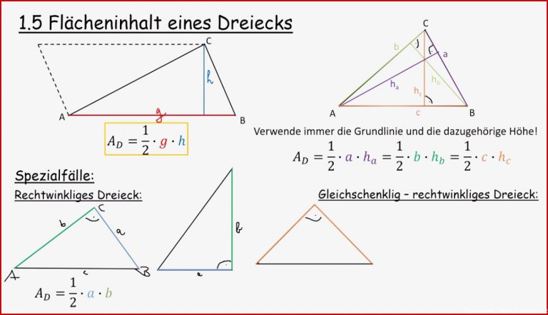 3 4 Flächeninhalt Dreieck Reupload