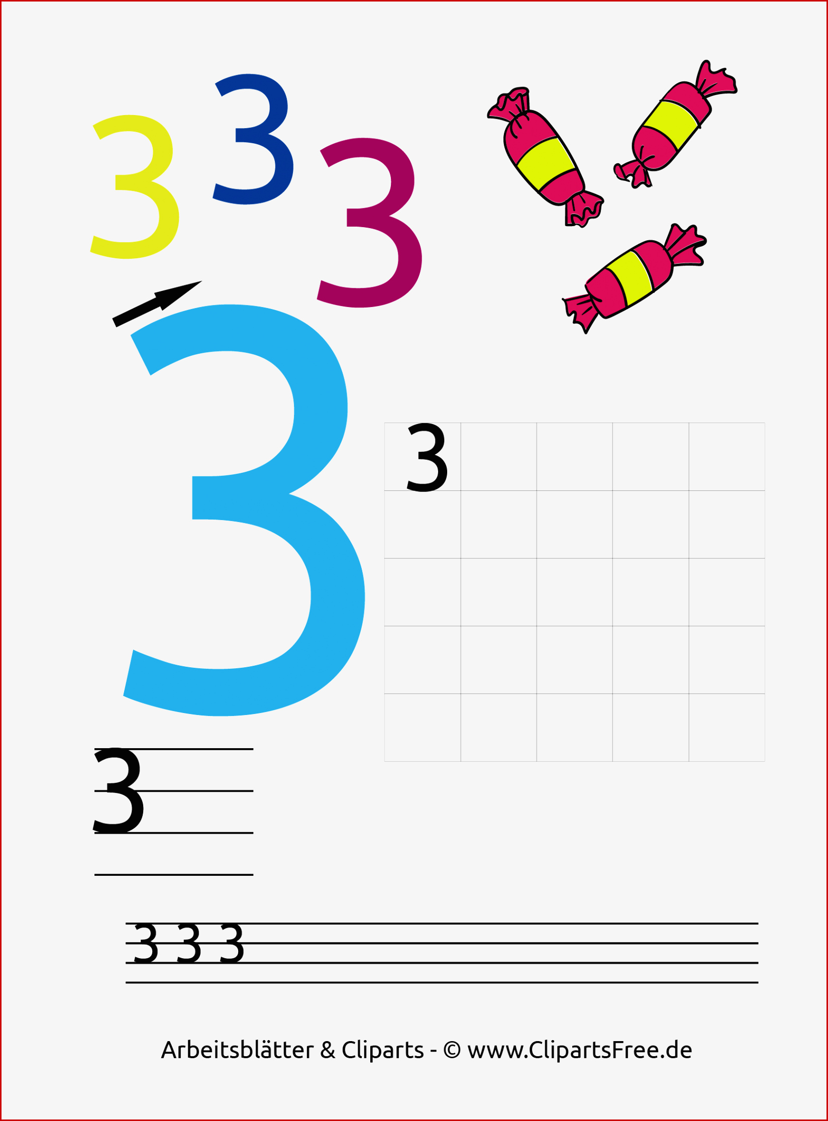 3 - Mathe ArbeitsblÃ¤tter Zahlen Lernen 1. Klasse