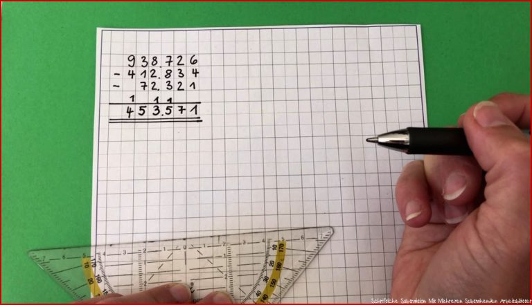 3 Schriftliche Subtraktion Mit 2 Subtrahenden