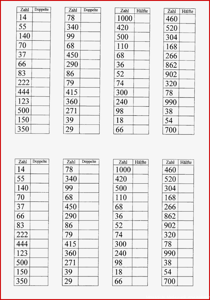 30 Mittelschule Mathe Arbeitsblätter