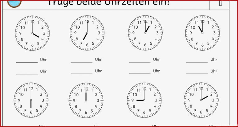 38 ARBEITSBLATT MATHE UHRZEITEN KidWorksheet