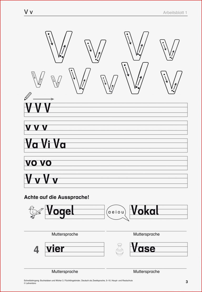 38 Arbeitsblatt V Grundschule Kidworksheet