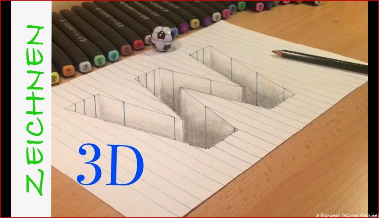 3d Zeichnen Lernen Für Anfänger Buchstaben "w" In 3d