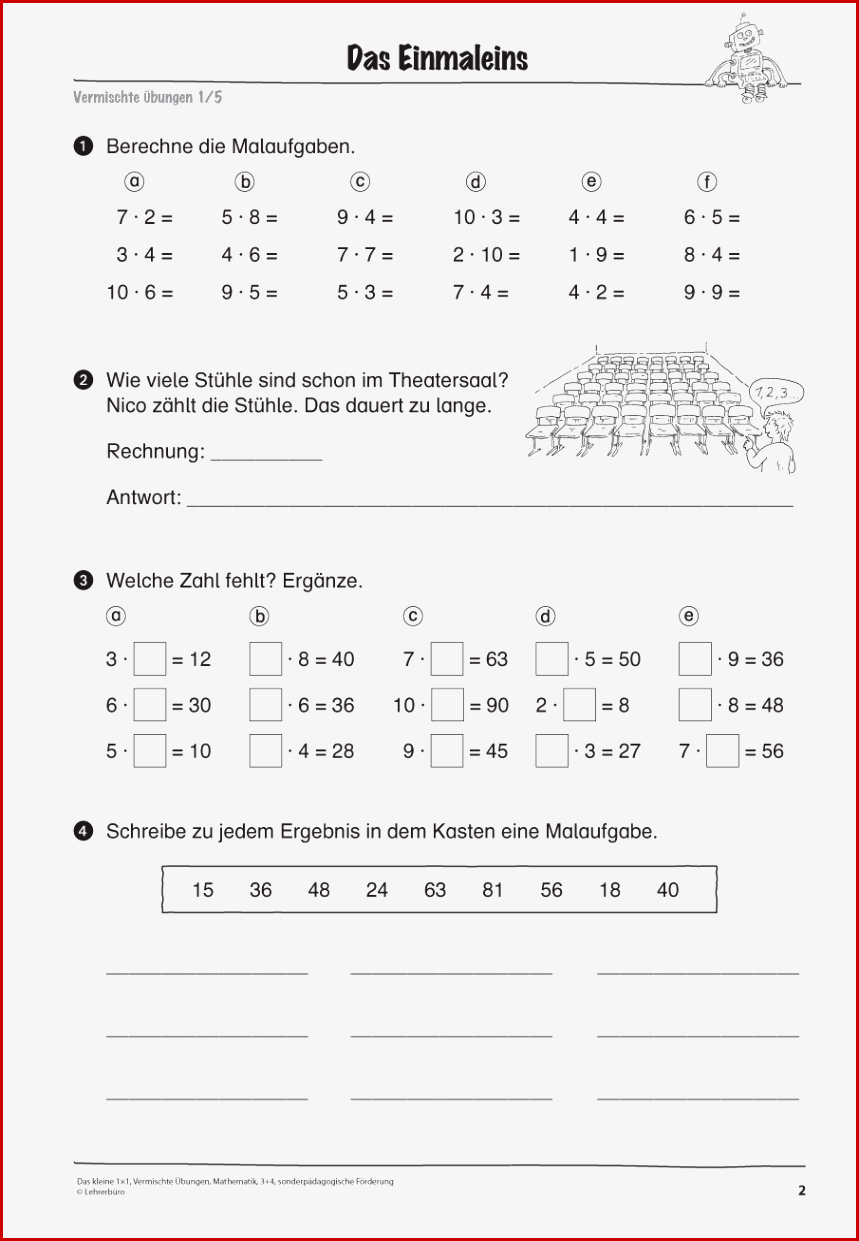 4 Klasse Mathe übungen