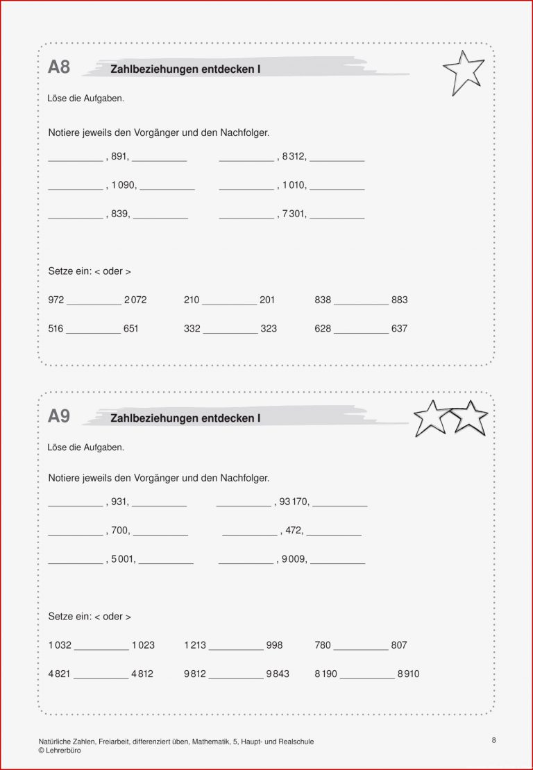 49 Arbeitsblatt Mathe 5 Klasse Realschule innen