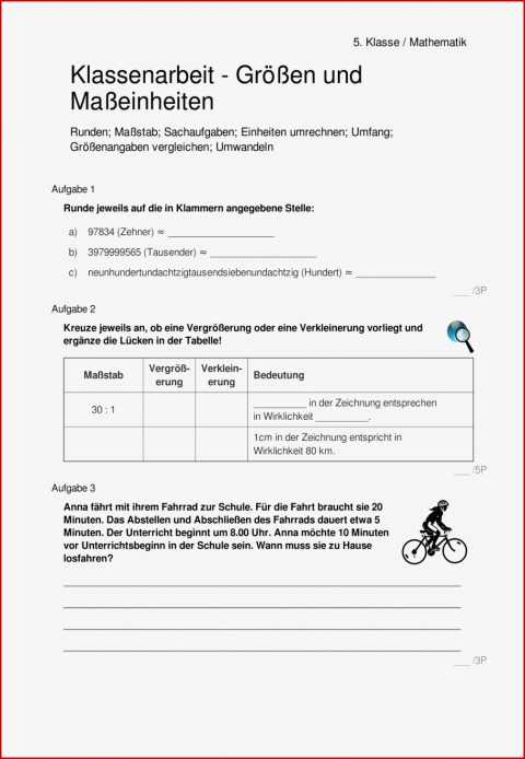 5 Klasse Mathematik Gymnasium Maßeinheiten