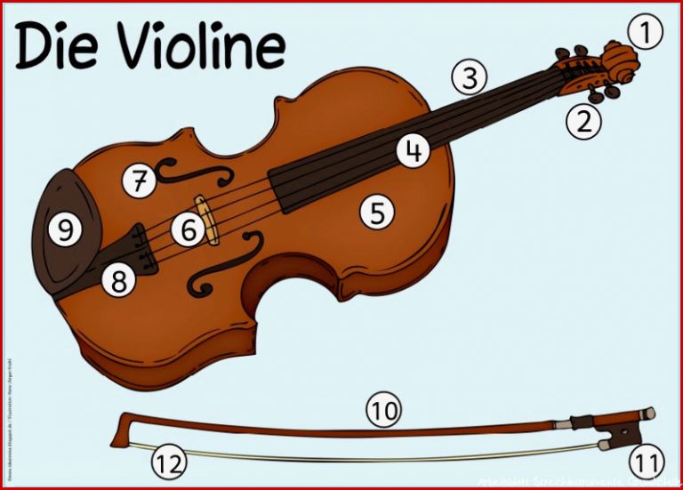 51 Arbeitsblatt Grundschule Streichinstrumente