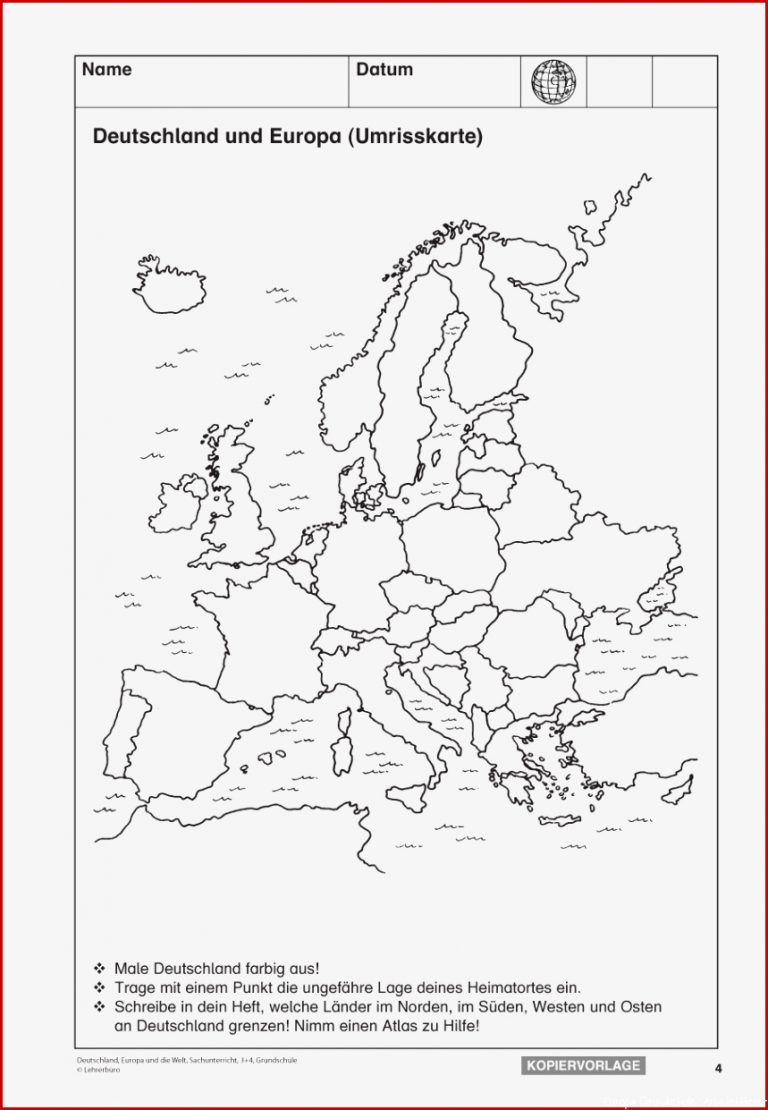 52 ARBEITSBLATT GRUNDSCHULE EUROPA KidWorksheet