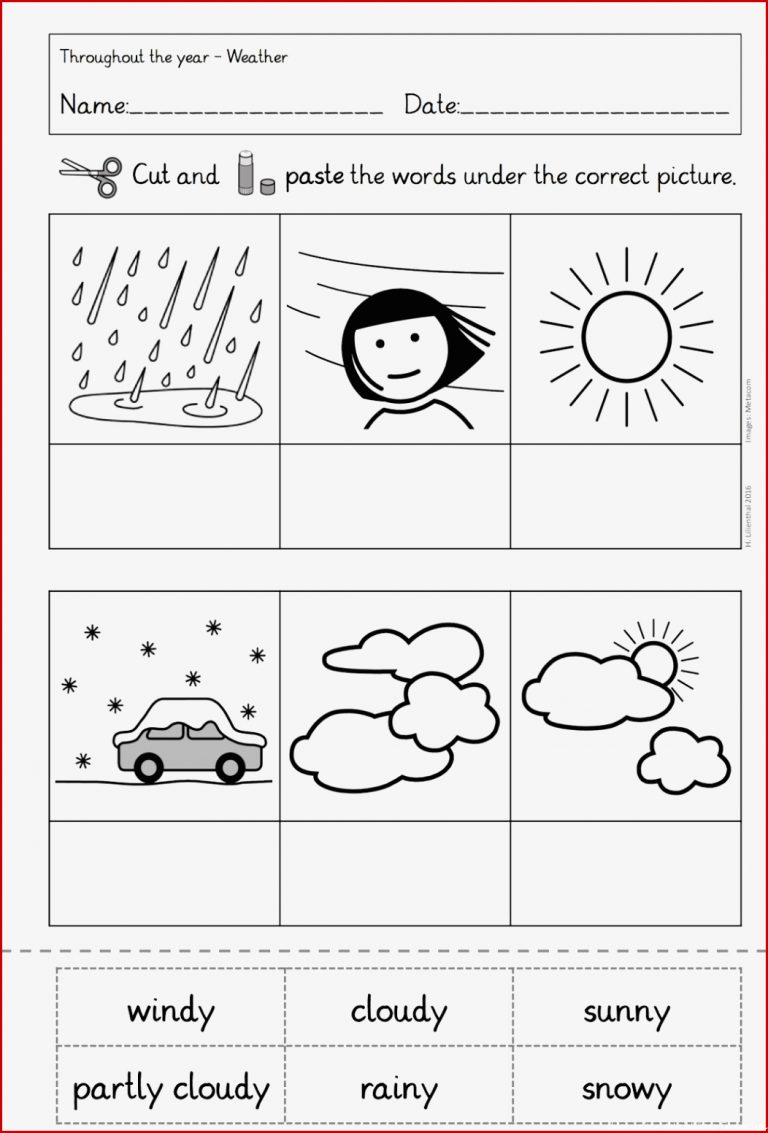 59 Arbeitsblatt Englisch Weather Kidworksheet