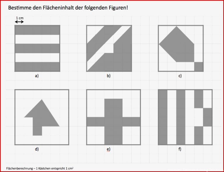 6 Arbeitsblätter Flächeninhalt Aufgaben Klasse 5 Mathefritz