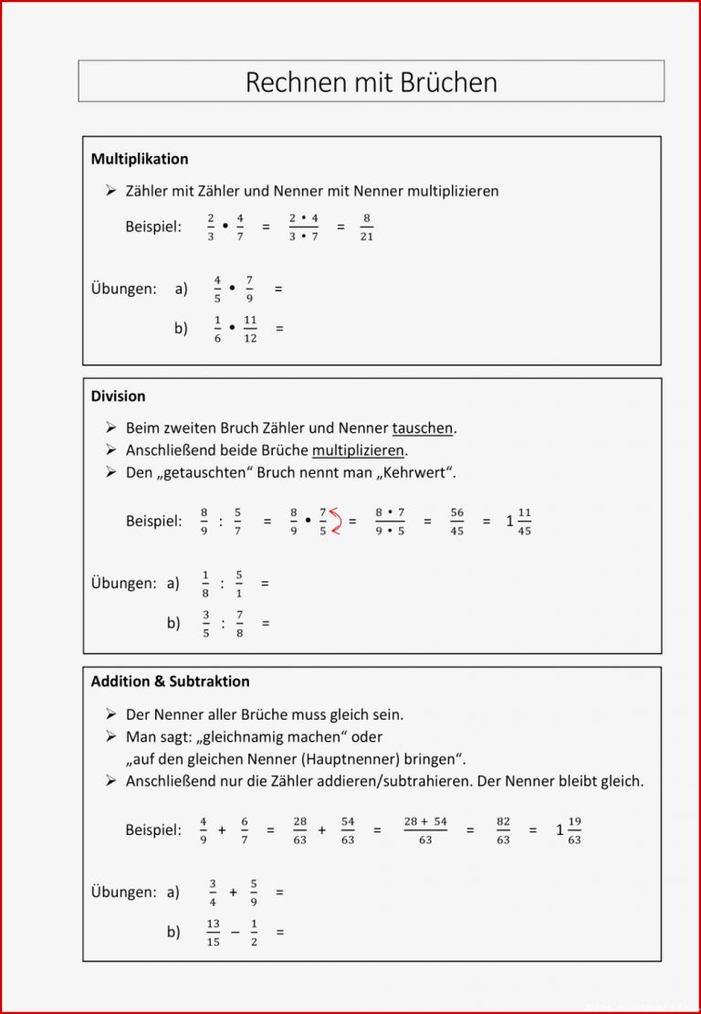 6 Klasse Mathe Brüche Arbeitsblätter Neue Arbeitsblätter