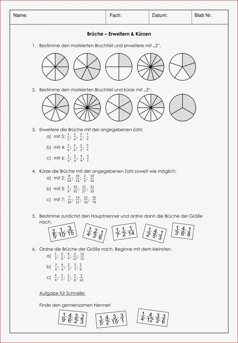 6 Klasse Mathe Brüche Arbeitsblätter Neue Arbeitsblätter