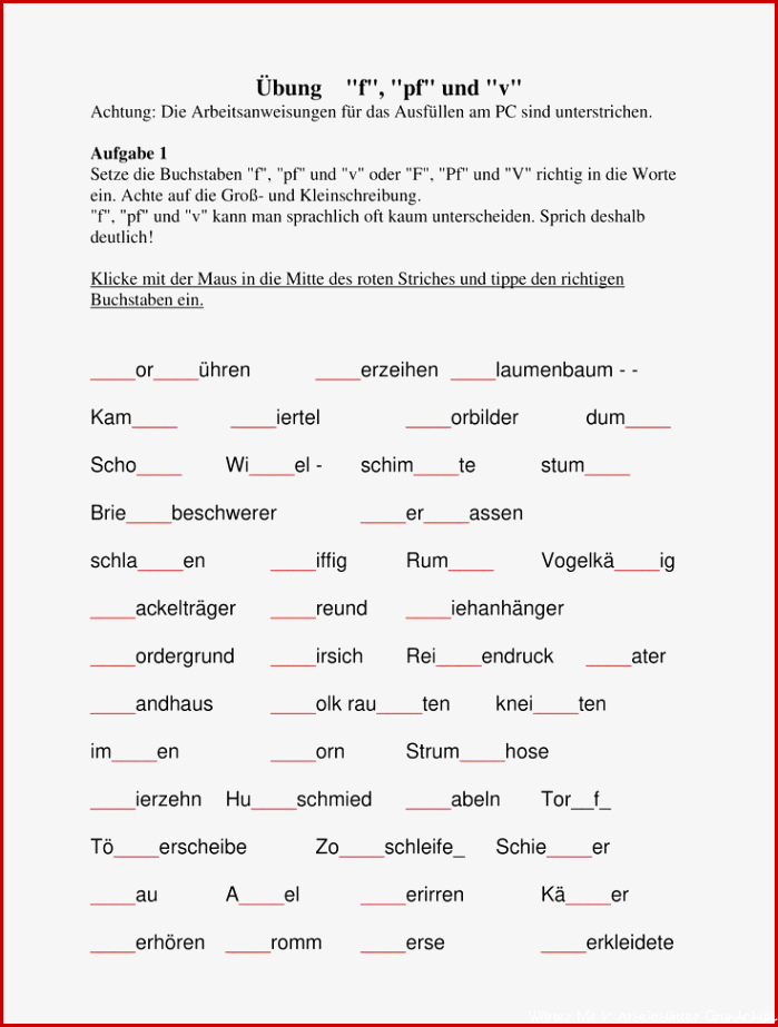 AB f pf v Wörter digital und Papier – Unterrichtsmaterial