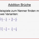 Addition Brüche