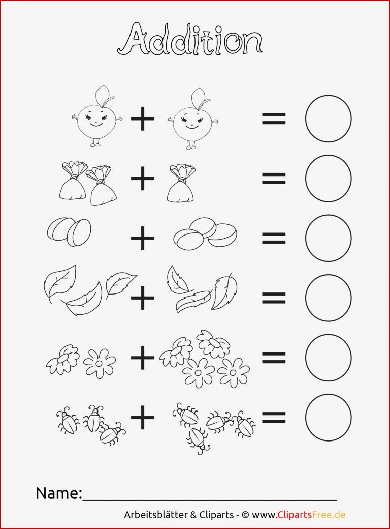 Addition Druckvorlage Für Grundschule
