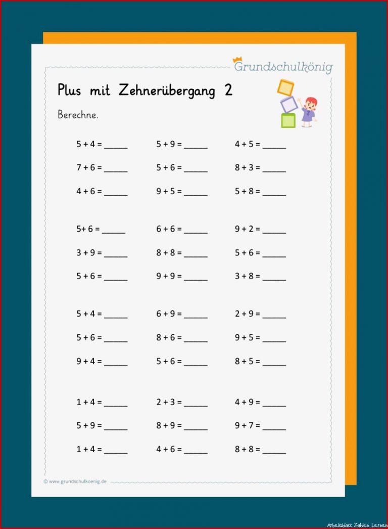 Addition mit Zehnerüberschreitung