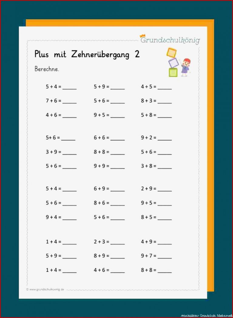 Addition mit Zehnerüberschreitung in 2020