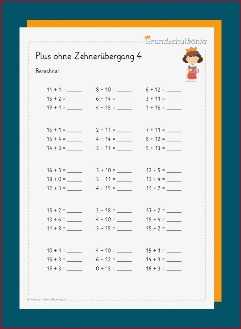 Addition ohne Zehnerüberschreitung