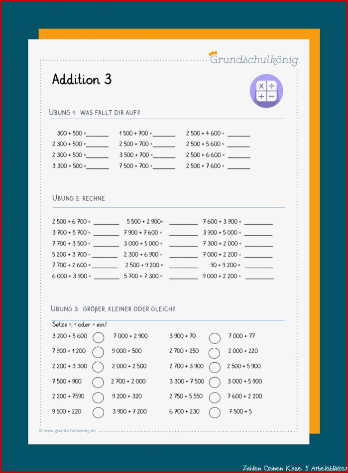 Addition und Subtraktion im Zahlenraum 10 000