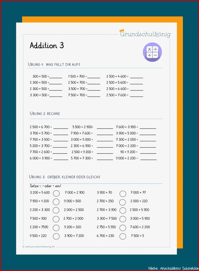 Addition und Subtraktion im Zahlenraum 10 000