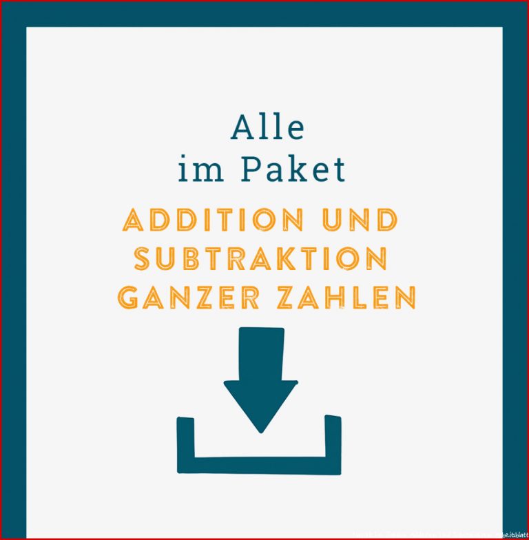 Addition Und Subtraktion NatÃ¼rlicher Zahlen