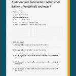 Addition Und Subtraktion Natürlicher Zahlen