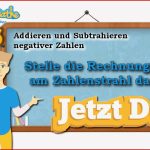 Addition Und Subtraktion Negativer Zahlen ★ Übung 1 ǀ