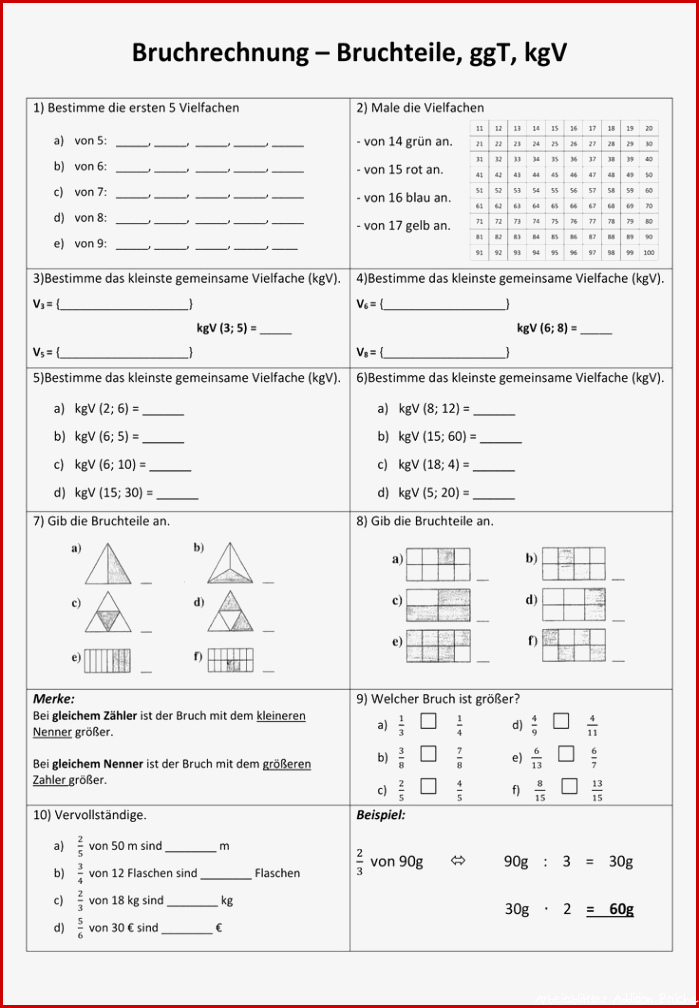 Addition Von Brüchen Arbeitsblatt Ideen Arbeitsblätter