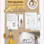 Ägyptische Hieroglyphen Im Kunst Unterricht Grundschule