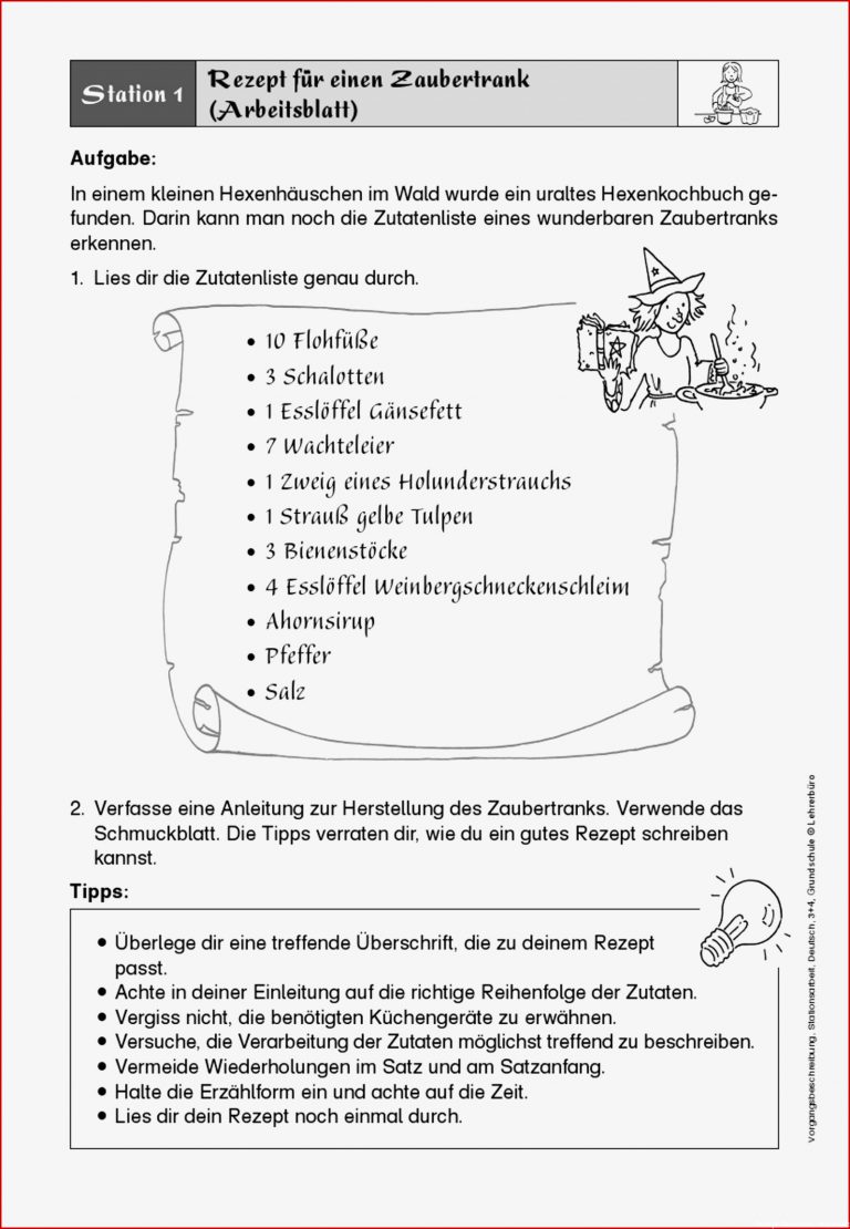 Afbeeldingsresultaat voor rezept schreiben grundschule