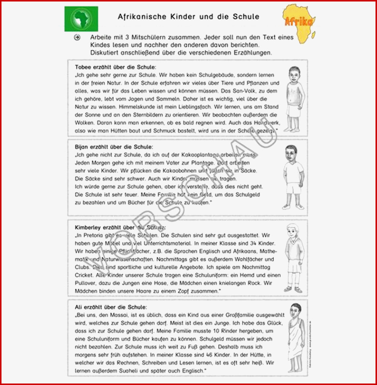 Afrika Werkstatt Für Grundschule