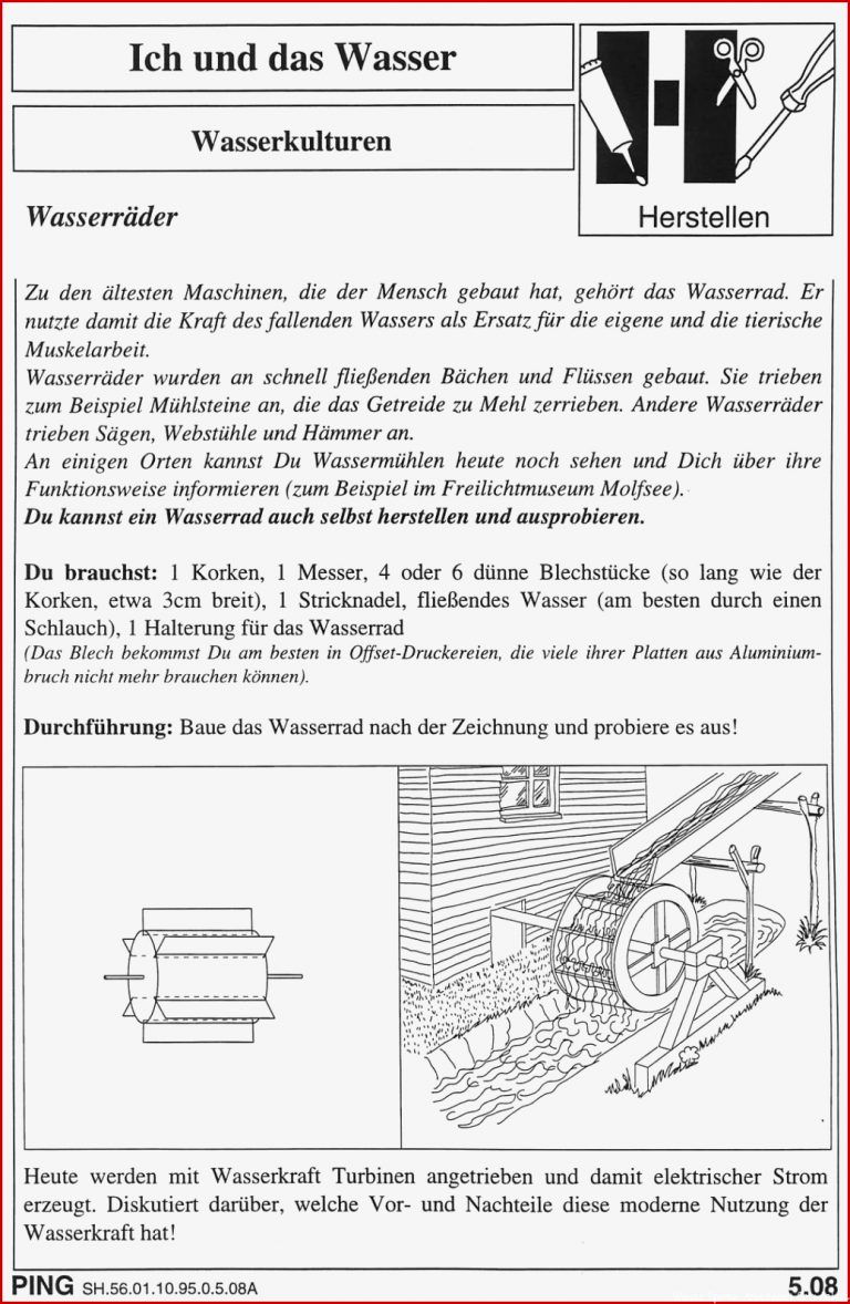 Agenda 21 "ich Und Das Wasser" Materialien Für Einen