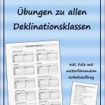 Alle Deklinationsklassen Übungstabellen Folie Mit